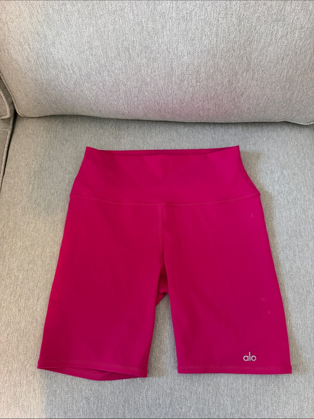 ALO Yoga Magenta High-Rise Bike Shorts